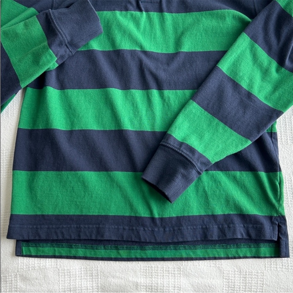 J.Crew Factory Men’s Green and Blue Rugby shirt
size Medium - Picture 4 of 6